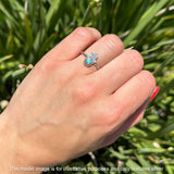 Hamsa Hand Ring 11.7mm Twisted Rope Turquoise Oxidized 925 Sterling Silver