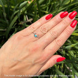 Round Turquoise Horseshoe Ring