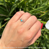 Round Turquoise Horseshoe Ring