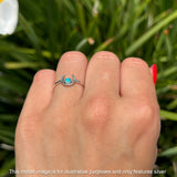 Round Turquoise Horseshoe Ring