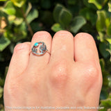 Oxidized Cactus Ring
