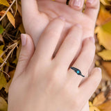 Oxidized Feather Ring