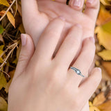 Oxidized Feather Ring