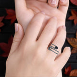 Oxidized Safety Pin Oxidized Ring