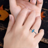 Oxidized Solitaire Ring