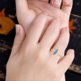 Oxidized Solitaire Ring