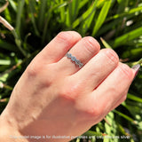 Oxidized Floral Ring