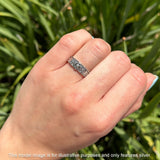 Oxidized Floral Filigree Beaded Band