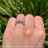Oxidized Floral Filigree Beaded Band