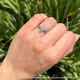 Trinity Bird Oxidized Ring