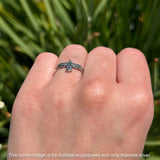 Trinity Bird Oxidized Ring