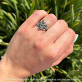 Oxidized Snake Ring