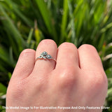 Two Sunflower Leaves Branch Oxidized Ring