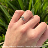 Two Sunflower Leaves Branch Oxidized Ring