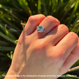 Celestial Moon Star 11mm Circle Ring Oxidized 925 Sterling Silver
