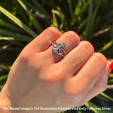 Twisted Roope Oxidized Anchor Ring