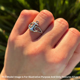 Twisted Roope Oxidized Anchor Ring