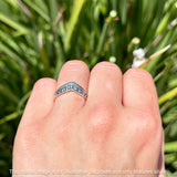 Curved Contour Chevron Ring