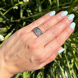 Oxidized Flower Ring
