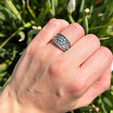 Oxidized Flower Ring