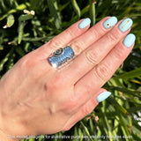 Hammered Spiral Saddle Ring