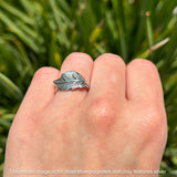 Oxidized Leaf Ring
