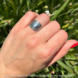 Oxidized Sunbeam Band Sun Ring