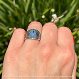 Oxidized Sunbeam Band Sun Ring
