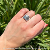 Oxidized Rose Flower Ring
