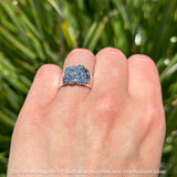 Oxidized Rose Flower Ring
