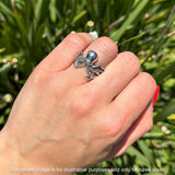 Oxidized Octopus Ring