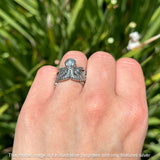 Oxidized Octopus Ring