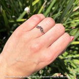 Oxidized V Midi Mushroom Ring