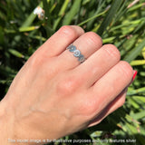 Oxidized Daisy Floral Rings