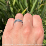 Oxidized Daisy Floral Rings