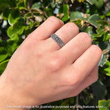 Oxidized Flower Beaded Band