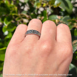 Oxidized Flower Beaded Band