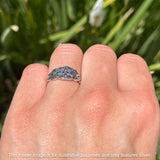 Oxidized Twisted Infinity Triquetra Rings