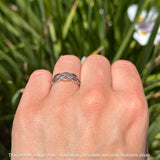 Oxidized Celtic Twisted Infinity Rings