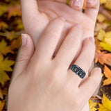  Oxidized Owl Ring