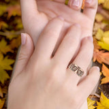 Oxidized Owl Ring