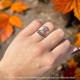 Oxidized Giraffes Ring