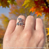 Oxidized Giraffes Ring