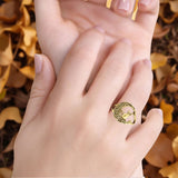 Cat On Moon Ring