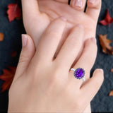 Art Deco Oval Natural Stone Ring