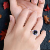 Art Deco Oval Natural Stone Ring