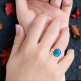 Art Deco Oval Natural Stone Ring
