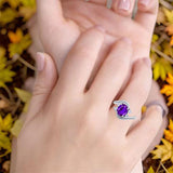 Oval Natural Stone Art Deco Ring