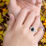 Oval Natural Stone Art Deco Ring