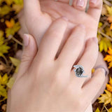 Oval Natural Stone Art Deco Ring